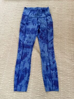 lululemon athletica Blue Tie-Dye High-Rise Leggings